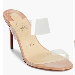 Christian Louboutin Just Nothing 85MM Patent Leather Mules EU 38.5 US 8.5